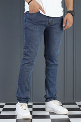 Authentic Edge Slim Fit Turbo Jeans In Slate Blue